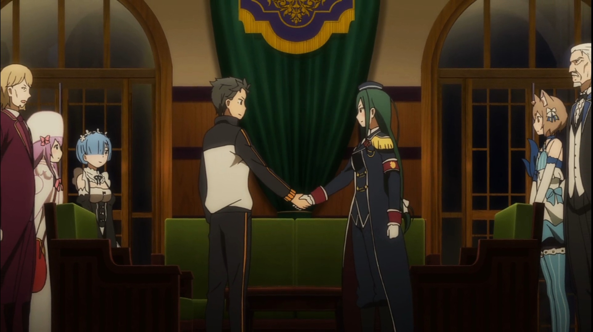 Re:zero handshake Blank Meme Template