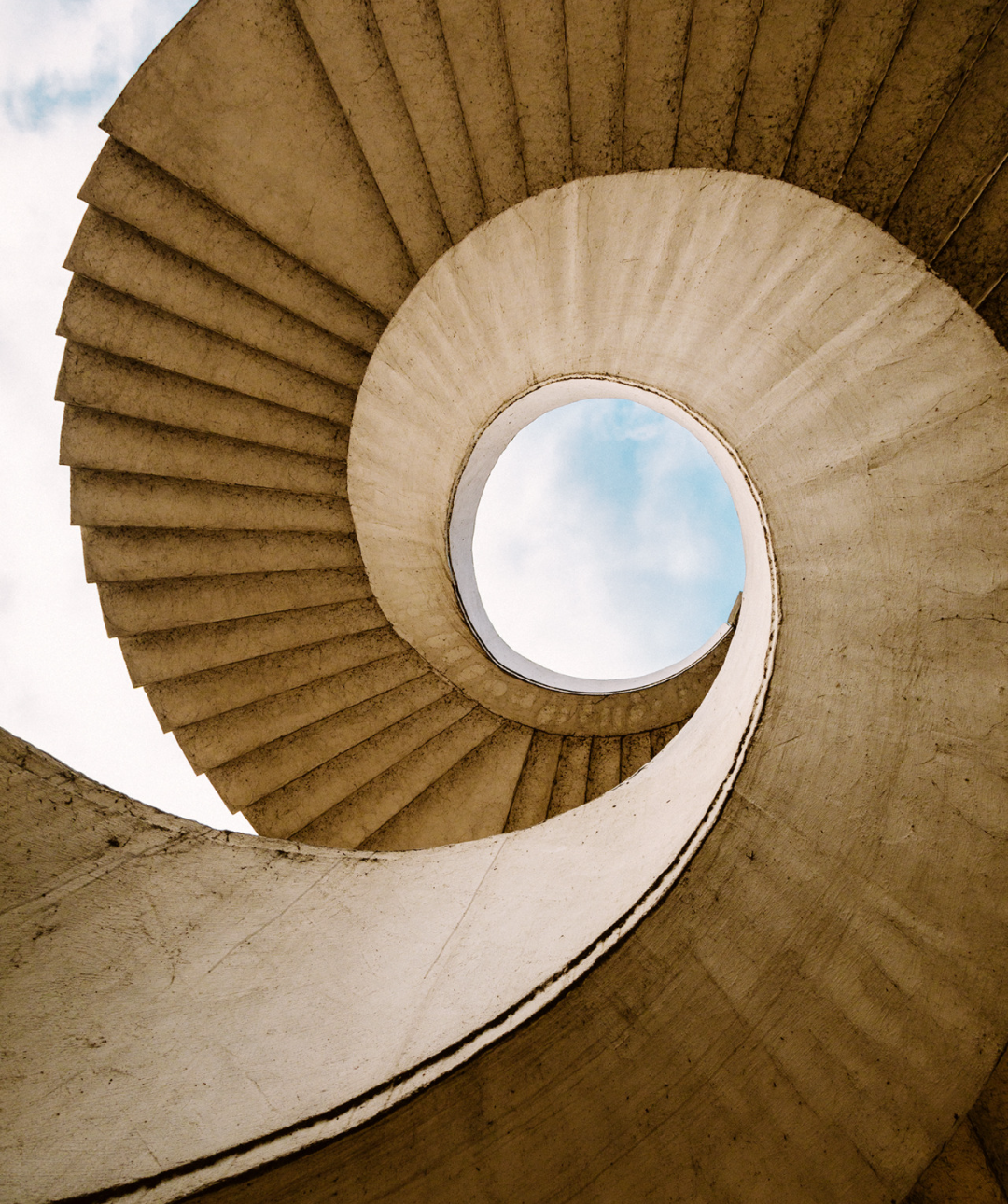 Spiral Staircase. Photo by Matthias Heiderich. Blank Meme Template