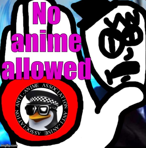 Mr. shameless the anti-anime soldier | No anime allowed | image tagged in biden blasted,anti anime | made w/ Imgflip meme maker