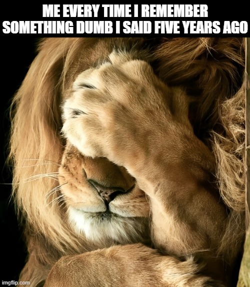 That feeling! | ME EVERY TIME I REMEMBER SOMETHING DUMB I SAID FIVE YEARS AGO | image tagged in memes | made w/ Imgflip meme maker
