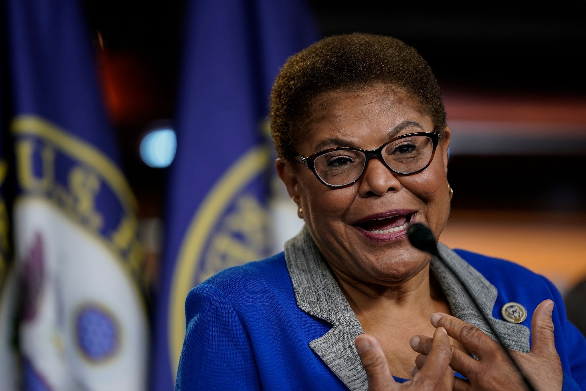 High Quality Karen Bass Blank Meme Template