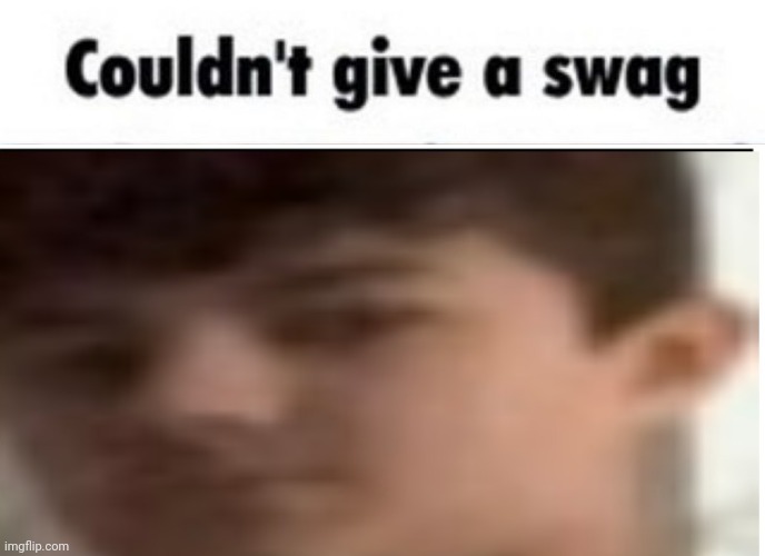 Couldn't give a swag | image tagged in couldn't give a swag,msmg,memes | made w/ Imgflip meme maker