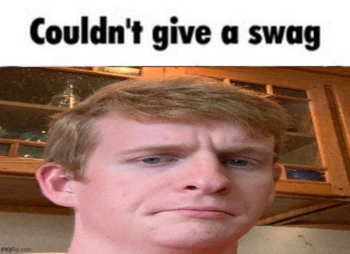 Couldn't give a swag | image tagged in couldn't give a swag,thp,msmg,memes | made w/ Imgflip meme maker