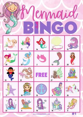 mermaid bingo Blank Meme Template