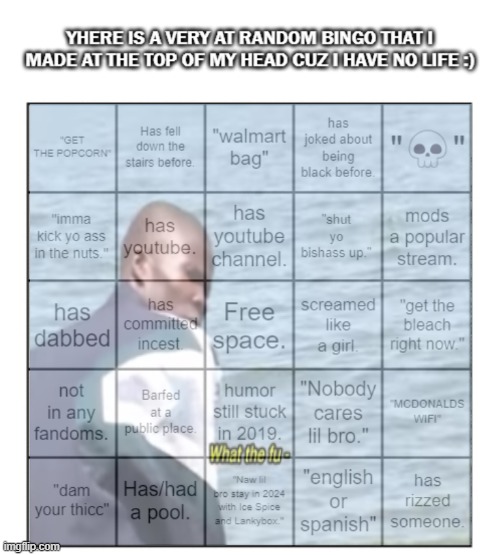 h u h | image tagged in handunits very stupid bingo | made w/ Imgflip meme maker