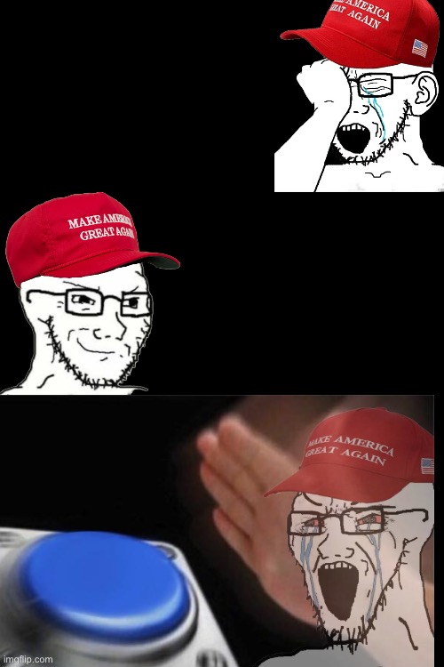 maga soyjack nut button Blank Meme Template