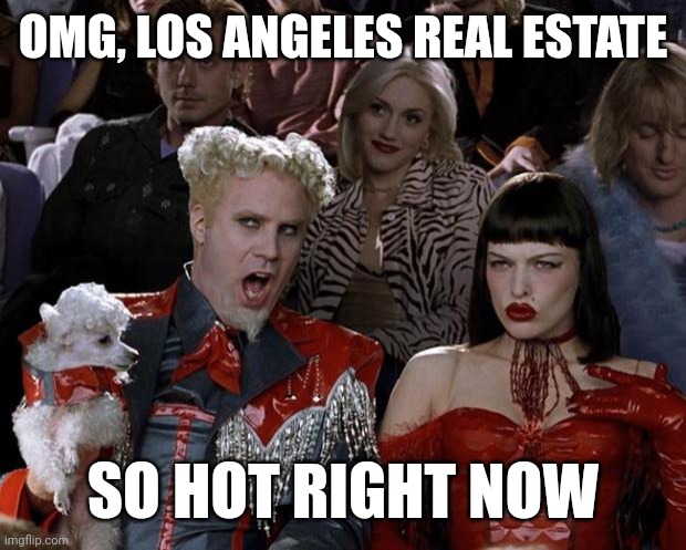 Mugatu So Hot Right Now | OMG, LOS ANGELES REAL ESTATE; SO HOT RIGHT NOW | image tagged in memes,mugatu so hot right now | made w/ Imgflip meme maker