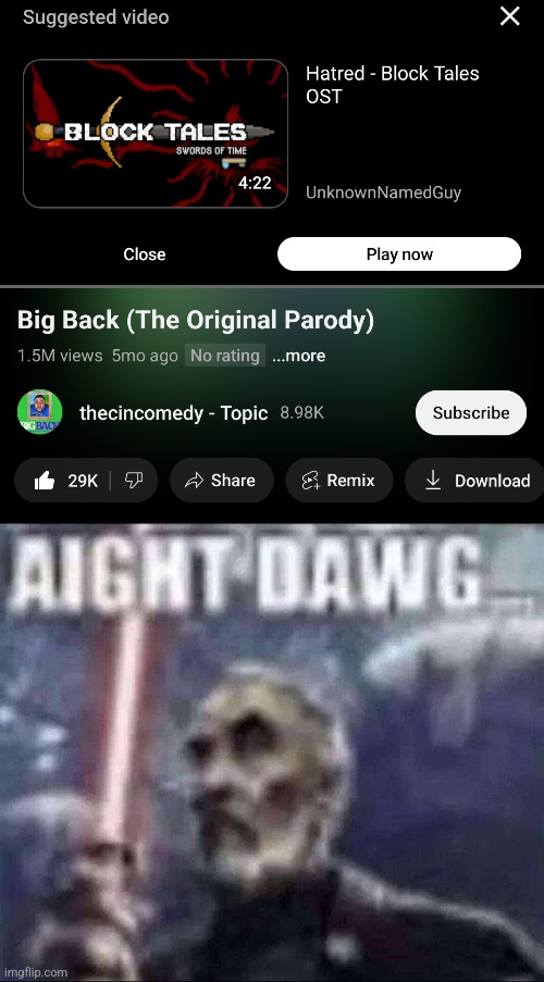 Yes, very fitting suggestion. | image tagged in aight dawg,youtube | made w/ Imgflip meme maker