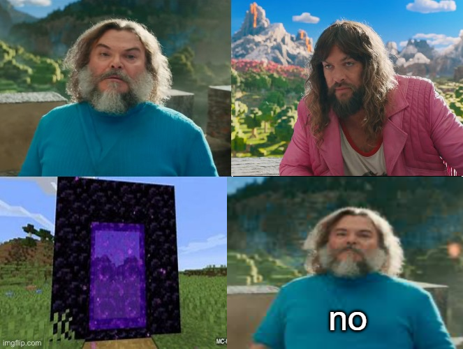 Minecraft movie portal but no Blank Meme Template