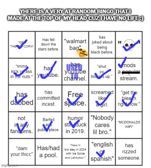 there u go @HandUnit_EB | USED
TO | image tagged in handunits very stupid bingo | made w/ Imgflip meme maker