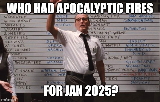 Who had | WHO HAD APOCALYPTIC FIRES; FOR JAN 2025? | image tagged in who had | made w/ Imgflip meme maker