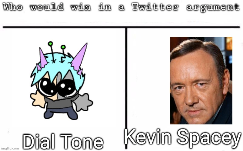 Pitting random mfs against each other | Kevin Spacey; Dial Tone | image tagged in pitting random mfs against each other,msmg,memes | made w/ Imgflip meme maker