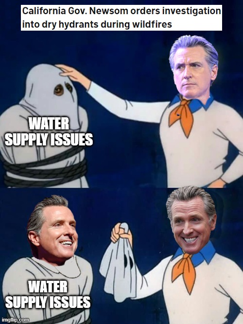 California Governor Newsom orders investigation into dry hydrants during wildfires | image tagged in california fires,fire,california,wildfires,los angeles | made w/ Imgflip meme maker