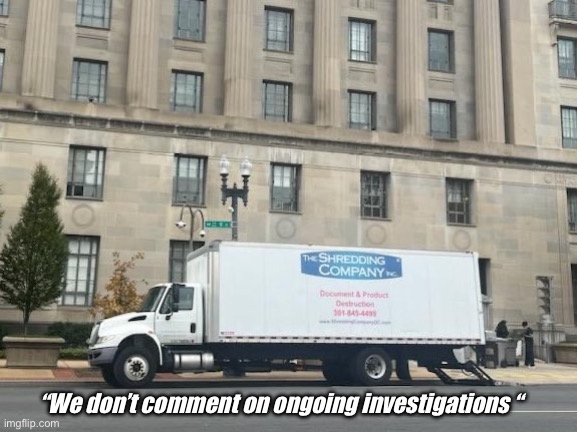 “FBI must be above the fray!” | “We don’t comment on ongoing investigations “ | image tagged in fbi | made w/ Imgflip meme maker