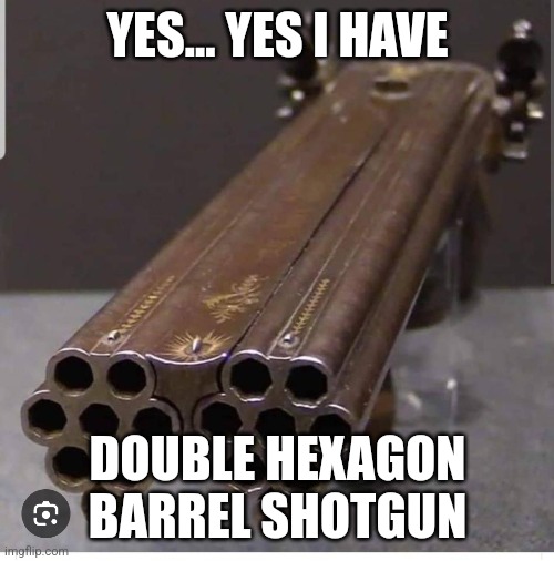 YES... YES I HAVE DOUBLE HEXAGON BARREL SHOTGUN | made w/ Imgflip meme maker