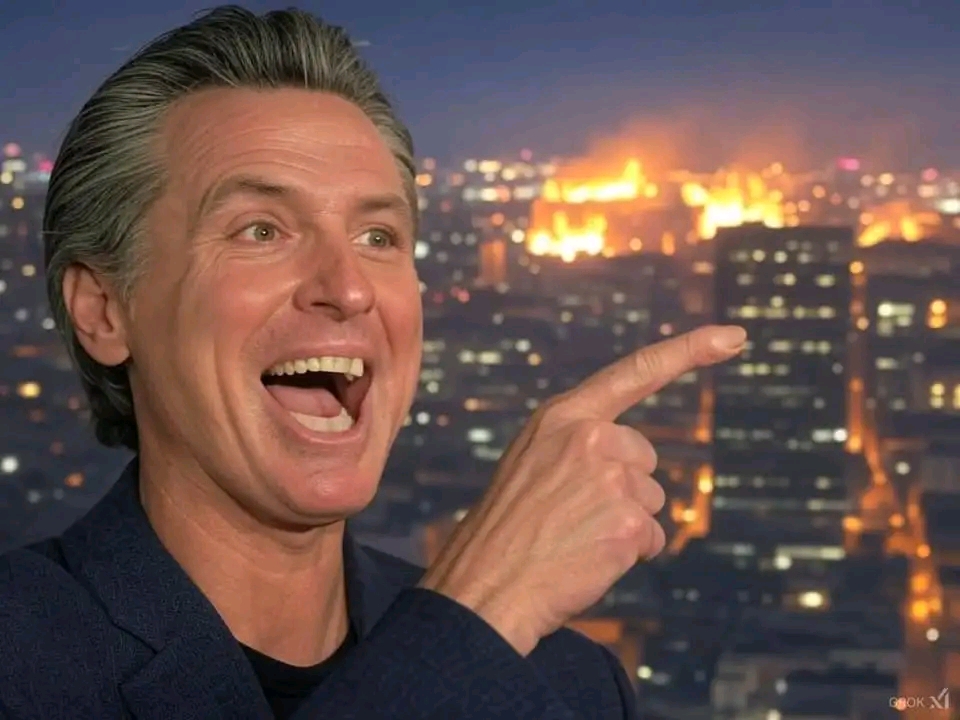 Gavin Newsome California Fire Blank Meme Template