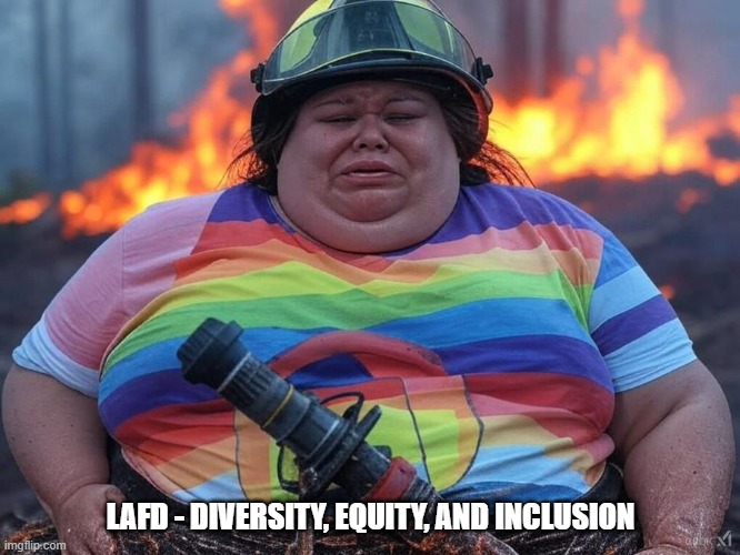 LAFD - Diversity, Equity, and Inclusion | LAFD - DIVERSITY, EQUITY, AND INCLUSION | image tagged in lafd,dei | made w/ Imgflip meme maker