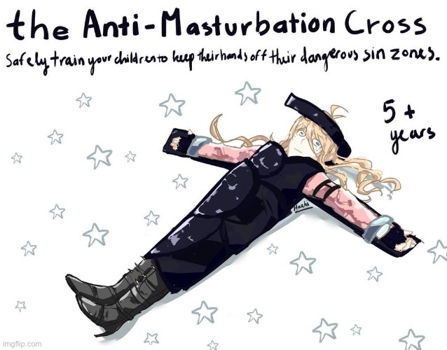 Anti-masturbation cross | made w/ Imgflip meme maker