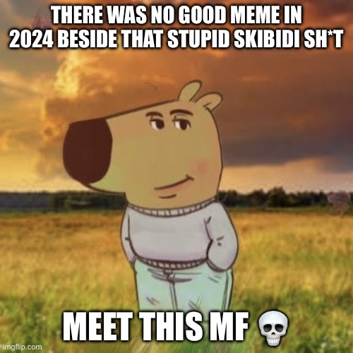 Alright that hit hard low-key | THERE WAS NO GOOD MEME IN 2024 BESIDE THAT STUPID SKIBIDI SH*T; MEET THIS MF 💀 | image tagged in chill guy | made w/ Imgflip meme maker