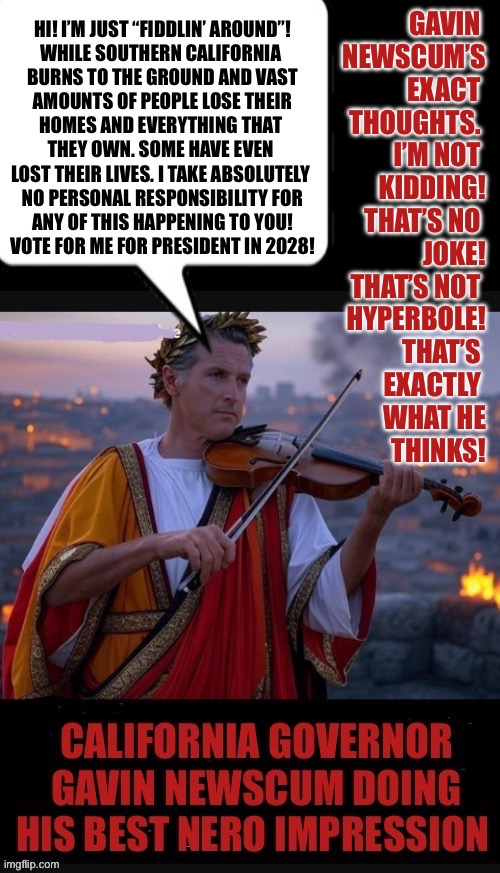 GAVIN 
NEWSCUM’S
EXACT 
THOUGHTS. 
I’M NOT 
KIDDING!
THAT’S NO 
JOKE!
THAT’S NOT 
HYPERBOLE!
THAT’S 
EXACTLY 
WHAT HE
THINKS! | made w/ Imgflip meme maker