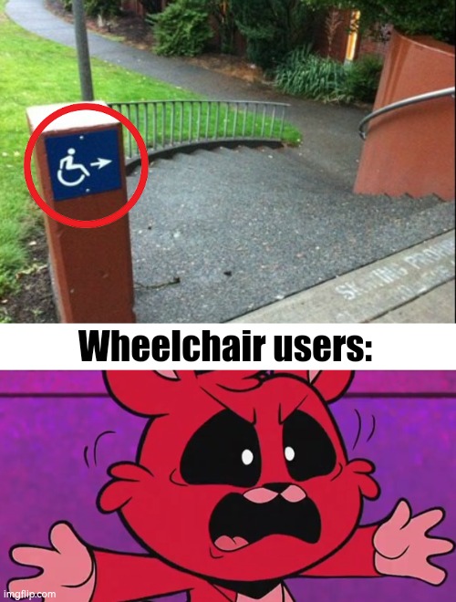 I'm not sure if the Wheelchair users can really do it. | Wheelchair users: | image tagged in wheelchair,sign | made w/ Imgflip meme maker