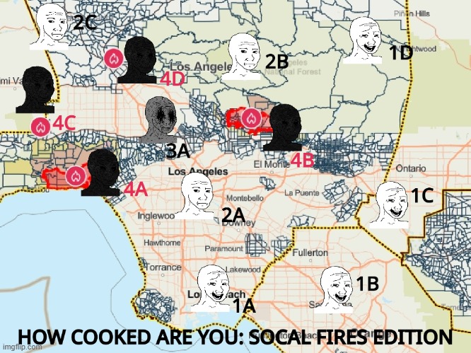 my socallers, how cooked are yall (01-11-2025) | made w/ Imgflip meme maker