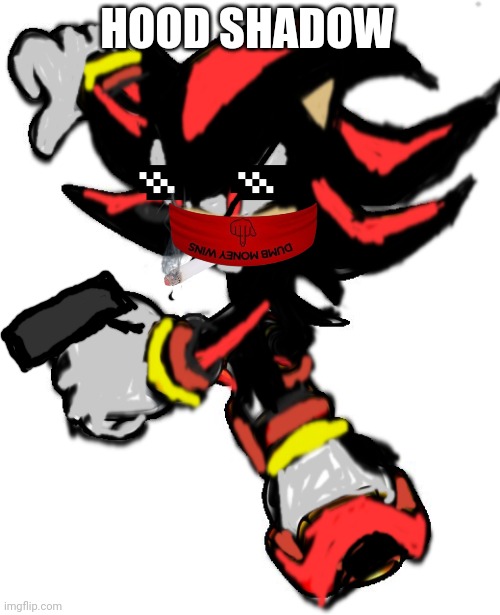 Shadow the hedgehog | HOOD SHADOW | image tagged in shadow the hedgehog | made w/ Imgflip meme maker