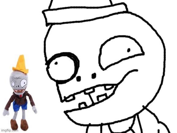 redrew the bootleg Conehead zombie plush | image tagged in blank white template | made w/ Imgflip meme maker