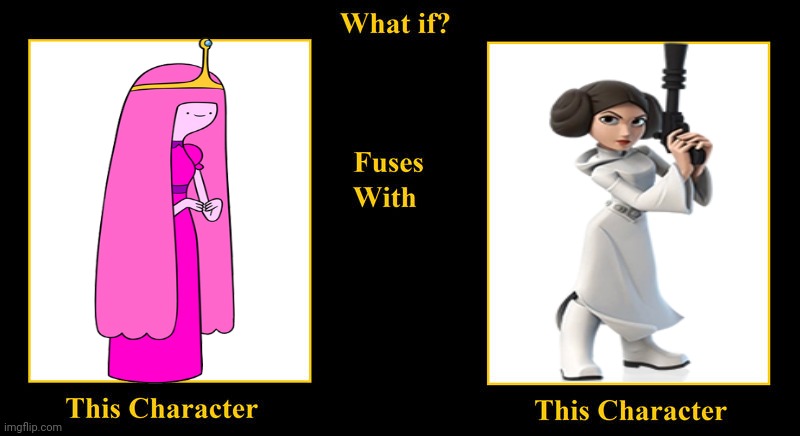 Princess Bubblegum Fuses With Princess Leia | image tagged in what if fuses,adventure time,star wars,princess leia,princess bubblegum,beauty | made w/ Imgflip meme maker