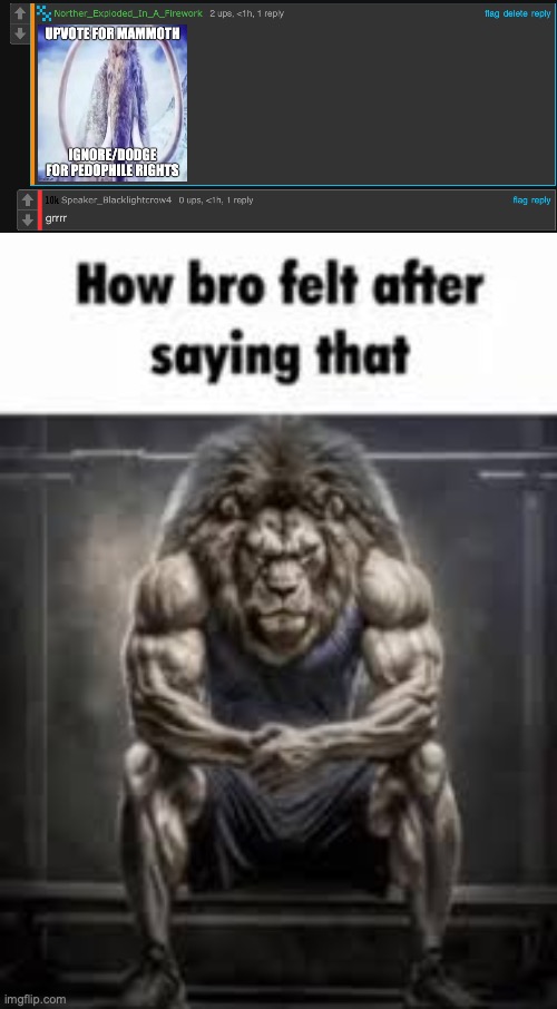 Some rage baiters aren't even really ragebaiting, they are just making themselves trollable af | image tagged in how bro felt after saying that | made w/ Imgflip meme maker
