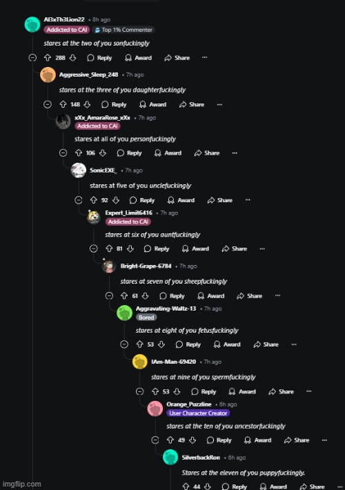 Golden Reddit threads Part 1 - The Motherfuckingly Cold Stare | made w/ Imgflip meme maker