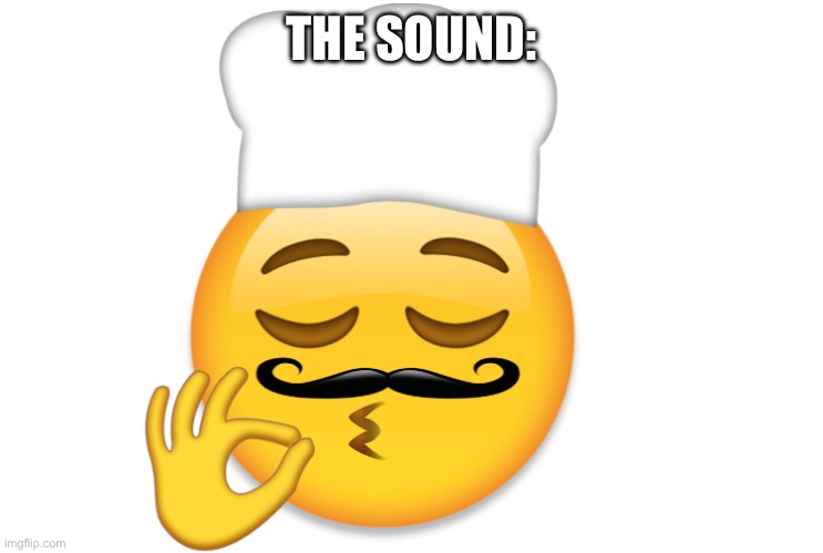 THE SOUND: | image tagged in chef's kiss | made w/ Imgflip meme maker