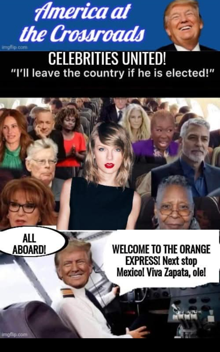 Celebrities leaving America Blank Meme Template