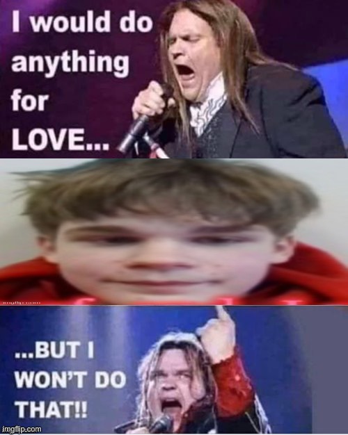 What the skividi | image tagged in i would do anything for love | made w/ Imgflip meme maker