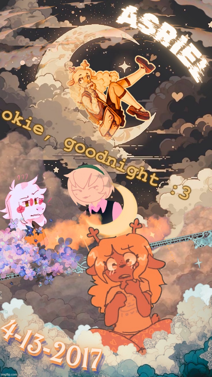 later | okie, goodnight :3 | image tagged in asriels sky template | made w/ Imgflip meme maker