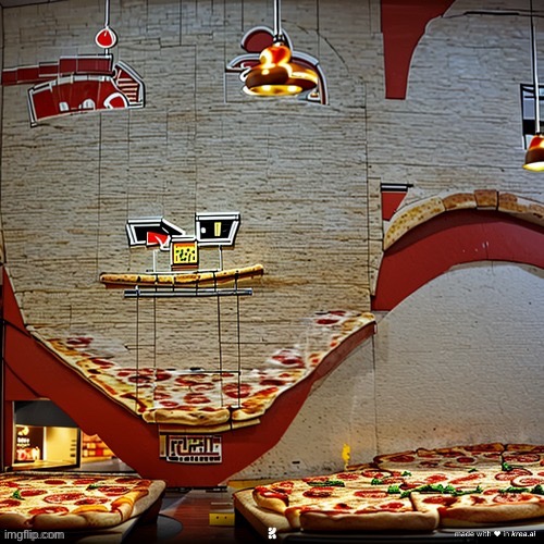 What an interesting design for a pizza parlor. I sure hope there are no people who know how to whistle hidden in it | made w/ Imgflip meme maker