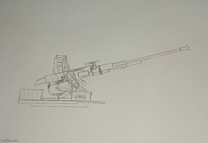 Farenholt 40mm AA Gun "Vulture" | image tagged in drawings,fiction,war,ship | made w/ Imgflip meme maker