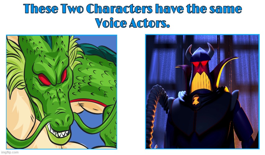 same voice actor | image tagged in same voice actor,zurg,dragon ball z,toy story,anime,dragons | made w/ Imgflip meme maker