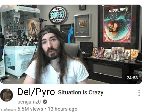 X situation is crazy | Del/Pyro | image tagged in x situation is crazy | made w/ Imgflip meme maker