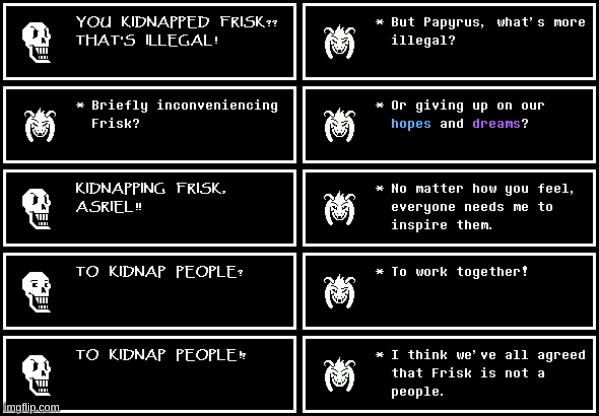 I think this is from a show or something. I don't know which one | image tagged in undertale,kidnapping,people | made w/ Imgflip meme maker