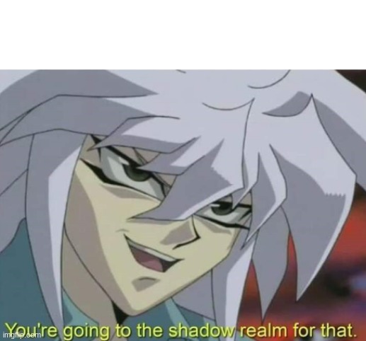 You're going to the shadow, realm for that | image tagged in you're going to the shadow realm for that | made w/ Imgflip meme maker