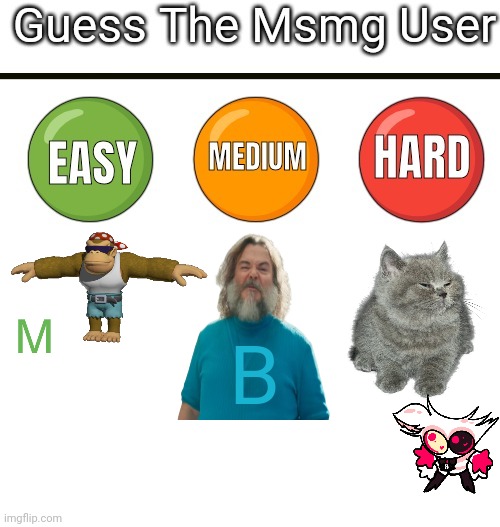 Guess the msmg user | B | image tagged in guess the msmg user | made w/ Imgflip meme maker