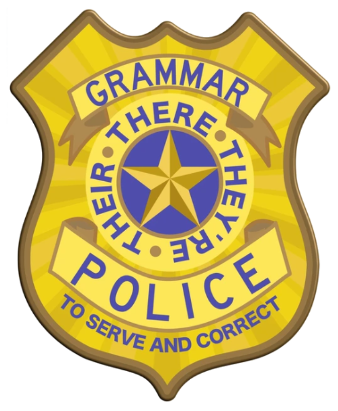 Grammar Police badge Blank Meme Template