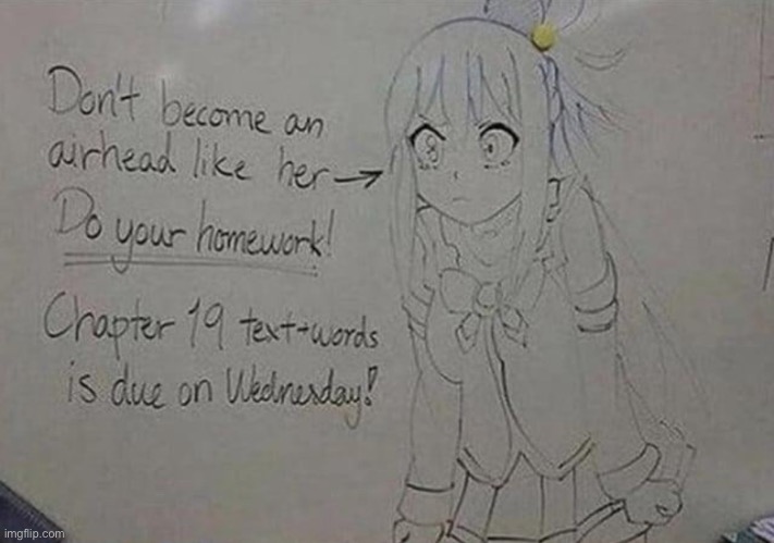 I wish my teacher was like this | image tagged in konosuba,aqua | made w/ Imgflip meme maker