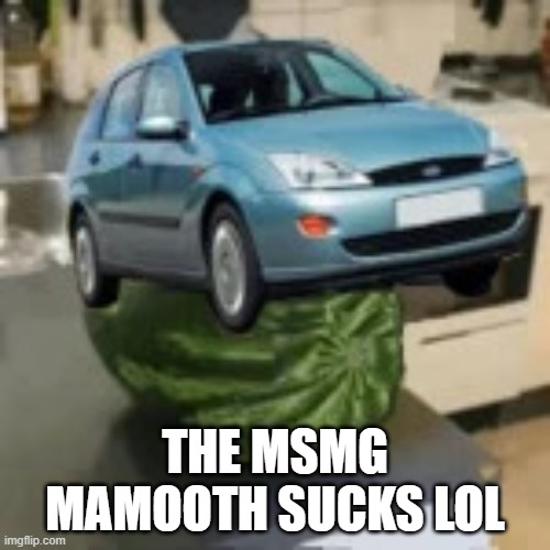 FocusMelon | THE MSMG MAMOOTH SUCKS LOL | image tagged in focusmelon | made w/ Imgflip meme maker