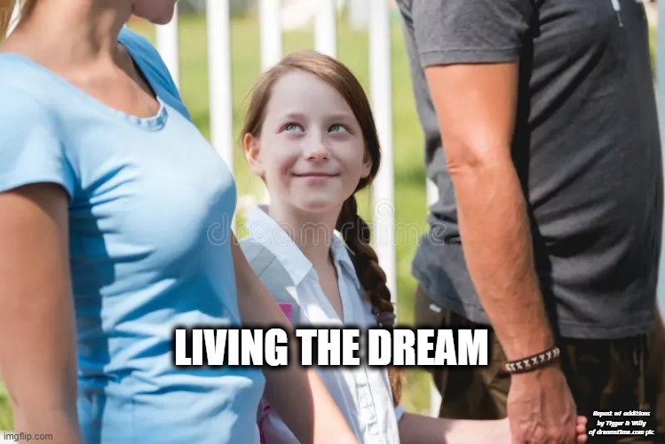 The Family | LIVING THE DREAM; Repost w/ additions by Tigger & Willy of dreamstime.com pic | made w/ Imgflip meme maker