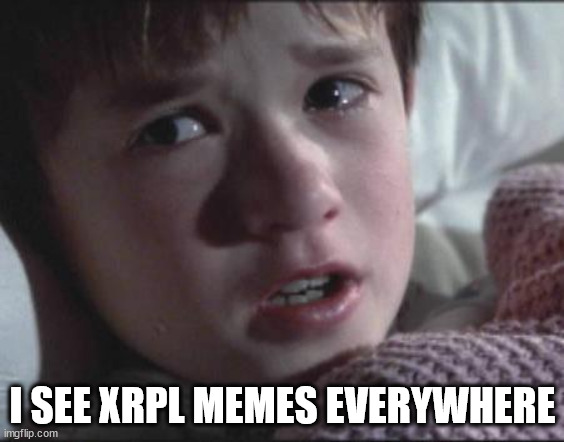 XRP COMMUNITY STRONG TOGETHER | I SEE XRPL MEMES EVERYWHERE | image tagged in sixth sense | made w/ Imgflip meme maker