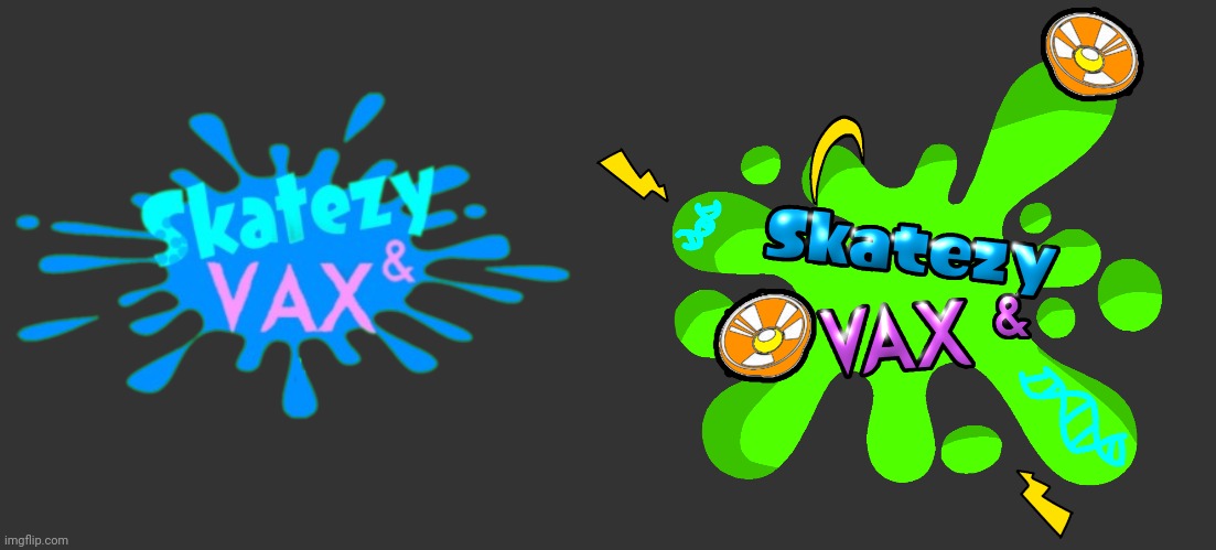 Did the logo get a glow up or a glow down (new one on the right) | image tagged in official skatezy vax logo,new official skatezy vax logo | made w/ Imgflip meme maker