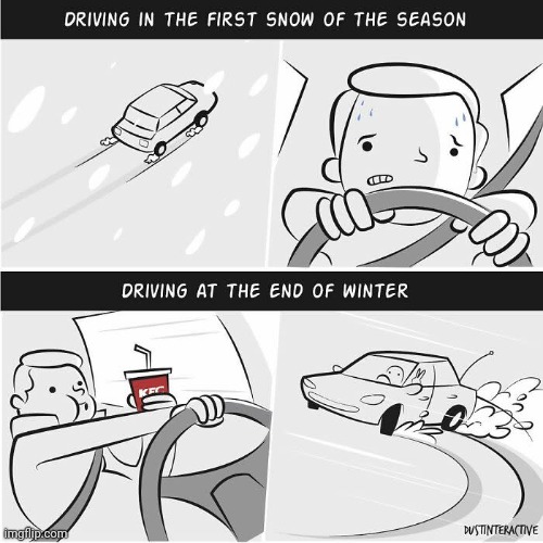 Season | image tagged in season,snow,winter,comics,comics/cartoons,driving | made w/ Imgflip meme maker