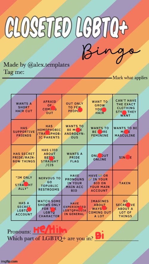 I'm new to lgbtq... | image tagged in closeted lgbtq bingo | made w/ Imgflip meme maker